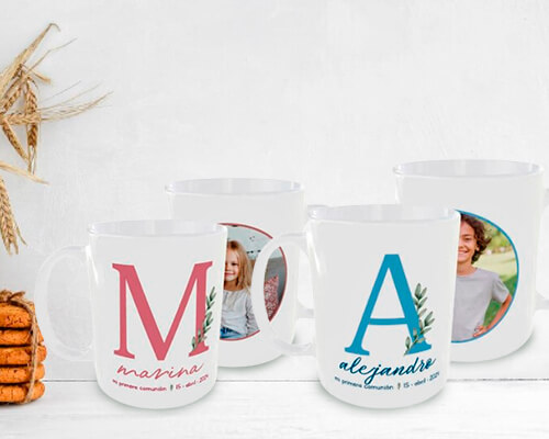 taza personalizada para comunión